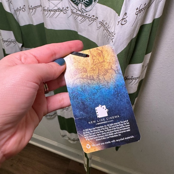 NWT Lord of the Rings Rugby Striped Unisex Embroidered Top - Picture 5 of 11